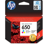 HP 650 Tri-colour Ink Cartridge